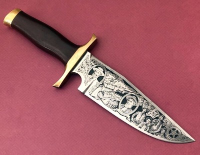 Aurum Etched Texas Ranger Bowie - 2