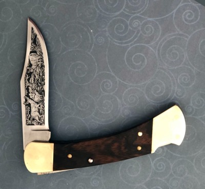 Buck 110 Aurum Etched with Buck and Does '74-'80 - 2