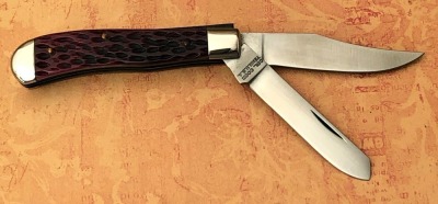 Colonel Coon Red Bone Pick bone Handle Trapper - 2