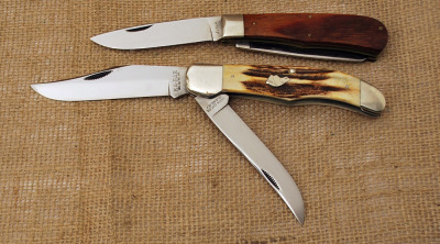 Stag Dogshead Kabar and Arum Jumbo Trapper