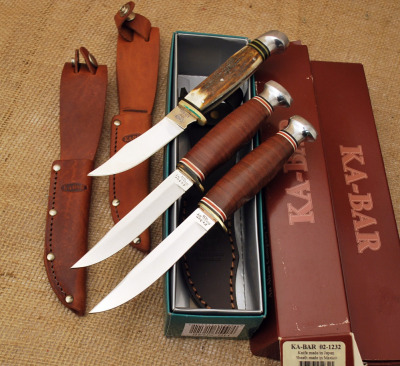 Three Fixed Blade Knives