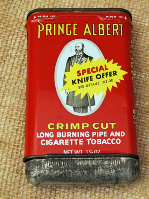 Prince Albert Tobacco Tin with Ulster Knife Offer