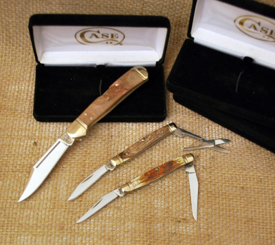 Three Mammoth Ivory Knives including Copperhead