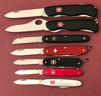 Seven Victorinox Swiss Army Knives