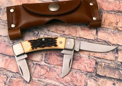 Schrade USA 892UH Three Blade Folder - 2
