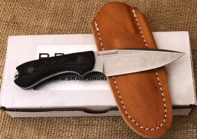 Bradford USA AEBL Guardian3 Purple Micarta Drop Point Hunter - 2