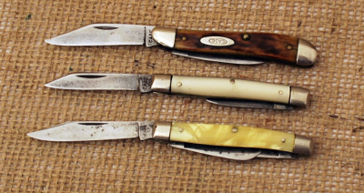 Three Used Case XX Vintage Knives