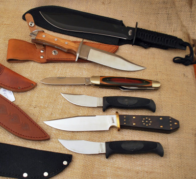 Six Imported Fixed Blade Knives