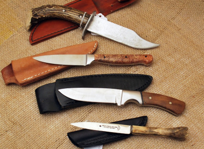Four Mesc. Fixed Blade Knives