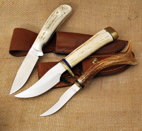 Three Stag Handled Knives