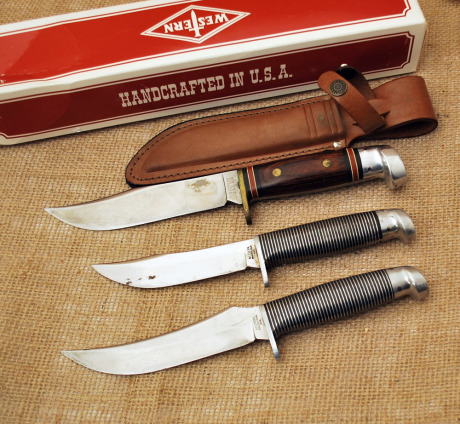 Three Vintage Western USA made knives