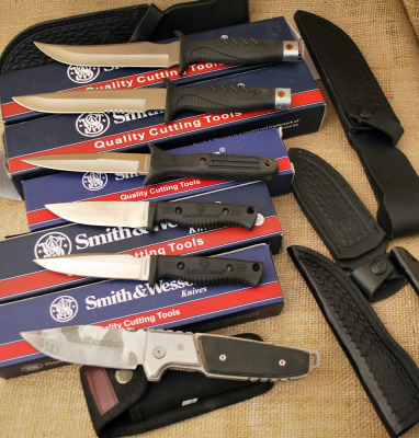 Six Modern Smith & Wesson Imported Knives