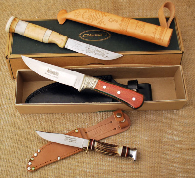 Three fixed blade knives