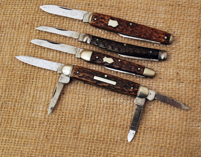 Four Vintage Bone Handled Knives