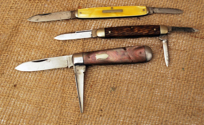 Three Schrade made Vintage Knives