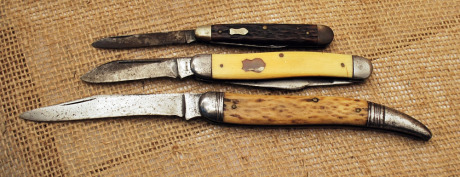 Trio of Well Used Vintage Knives