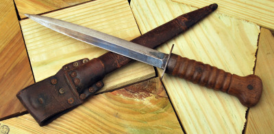 WWII era turned wood dagger with sheath