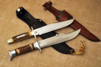 Two EdgeMark Solingen stag handled Bowies