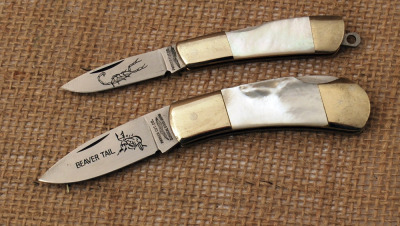 Scorpion and Beavertail Pearl Parker Knives