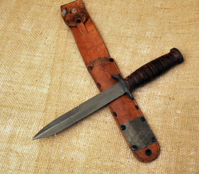 Imperial M3 Fighting Knife, WWII, Milsco M6 Sheath