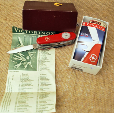 Victorinox Swiss Champ with clock in handle
