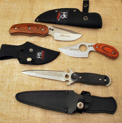 Three Imported Fixed Blades: Buck, Browning, Boker