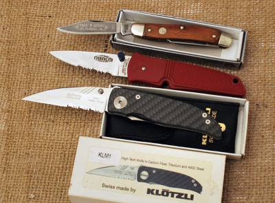 Klotzli, Timberlite and Boker Knives