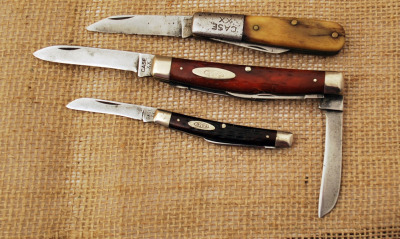 Three Case XX Well Used Knives