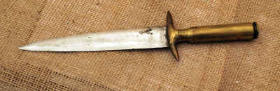 Trench Art Dagger from .50 Cal Brass