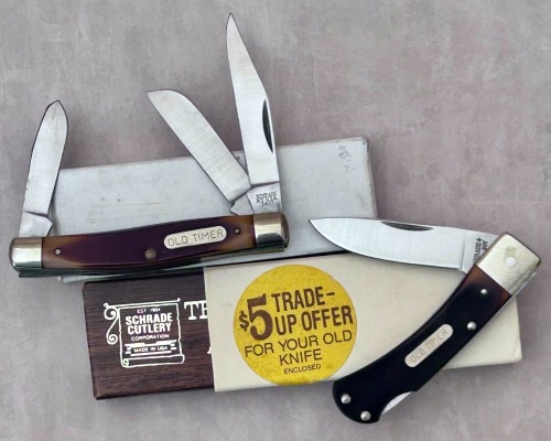 Pair of Schrade USA Old Timers