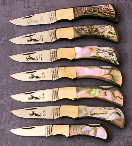 Seven Parker-Frost Abalone lockbacks