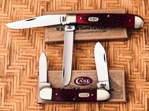 Two Case Dark Red Bone; DR6254ss and DR62131ss