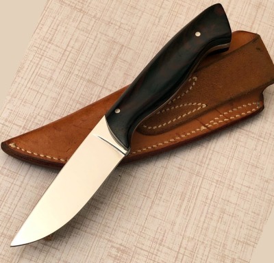 LAM Wood Handled Drop Point Hunter - 2