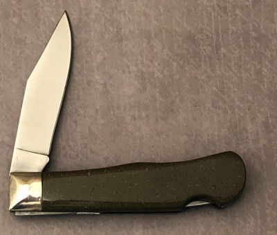 David Yellowhorse Stone handled Lockback - 2