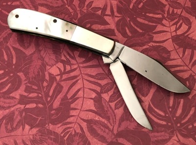 Cripple Creek Black Lip Pearl Barlow AECA Knife Show 1984 - 2