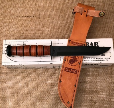 Ka-Bar USMC Leather 100th Anniversary Knife - 2