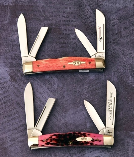 Pair of Case 64052ss Red bone Congress