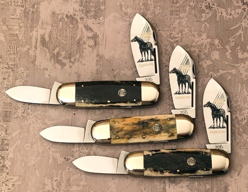 Trio of Appaloosa Bone Bulldog Brand Elephant Toenails