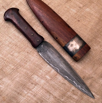 Wood Ethnic Dagger with Wood Sheath - 2