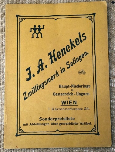 Early J.A. Henckels Catalog in German