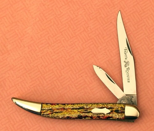 Fight'n Rooster Christmas Tree Two Blade Texas Toothpick
