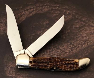 Case XX Green Bone Flat Ground Folding Hunter - 2
