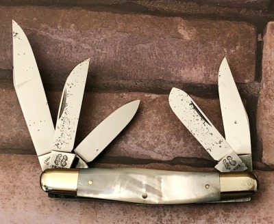 Fight'n Rooster Five Blade Pearl Gemstone encrusted - 2