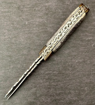 Allen Cates Gray Fileworked Bone Trapper - 4