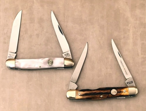Pair of Muskrats; Boker and Bulldog Brand