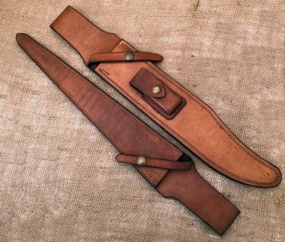 Two Flagler Large Leather Fixed Blade Sheaths