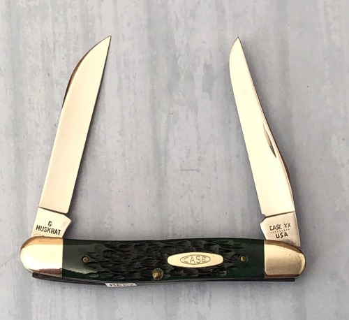Case Green Bone Hawbaker's Special Muskrat 1981