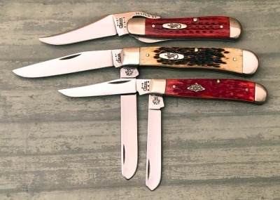 Three Case Bone Folders; Trapper, Mini Trapper and Russlock