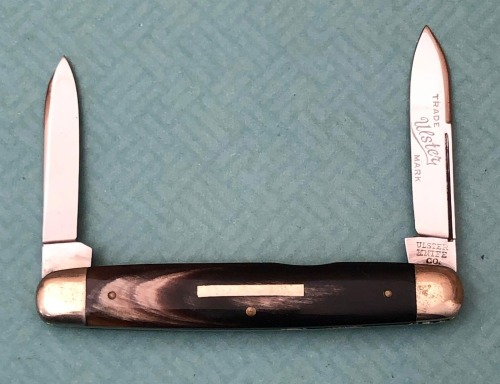 Ulster Knife Co Horn Handle Two Blade Pen Salesman Sample 21855X