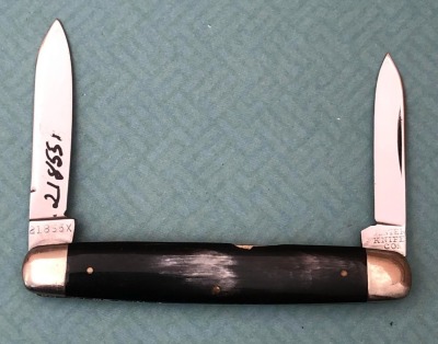 Ulster Knife Co Horn Handle Two Blade Pen Salesman Sample 21855X - 2